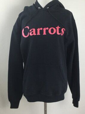 By Anwar Carrots Drawstring Hooded Black Sweatshirt m